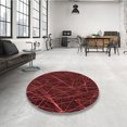 thumbnail image 4 of Ahgly Company Tapis d'Aire Intérieur Lavable à la Machine, Carré, Transitionnel, Rouge, 8 Pieds Carré, 4 of 7