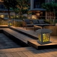thumbnail image 4 of Lampes Solaires Extérieures Lampes Solaires pour Poteaux Extérieur Capuchon de Clôture Lumière pour Poteaux Patio Jardin Décoration Éclairage Blanc Noir, Éclairage Lampes Solaires Extérieures pour Poteaux Capuchon Lumière pour Clôture, 4 of 8