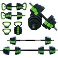 thumbnail image 1 of YUSAZENS 44LB Four In One Polygonal Dumbbell Set Sand Filled PVC Iron Structure Multi Use Home Workout Equipment Green, 1 of 6
