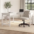 thumbnail image 2 of Pemberly Row L Shaped Contemporary Engineered Wood Desk in White, 2 of 8