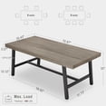 thumbnail image 2 of Industrial Dining Table for 6-8, 78.7" Long Wood Table with Metal Frame for Kitchen & Dining Room（Only Table）, 2 of 7