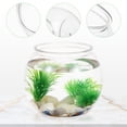 thumbnail image 3 of MasteelfCA Bol à Poisson en Plastique Petit Aquarium de Bureau Aquarium Transparent Bol à Poisson Rond, 3 of 3