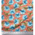 thumbnail image 1 of Soimoi Poly Georgette Fabric Hummingbird & Floral Decor Fabric Printed Yard 52 Inch Wide, 1 of 3