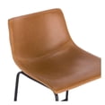 thumbnail image 2 of Heavenly Collections Modern Faux Leather Counter Stool for Kitchen and Bar, Tan, Mid-Century Style, 2 of 4