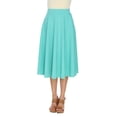 thumbnail image 3 of (mint, l) - White Mark Women's Flared Midi Skirt, 3 of 6