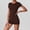 Coffee, variant on PISONIC Built in Bra Workout Jumpsuits for Women Seamless Compression Short Bodysuit Shapewear One Piece Yoga Jumpsuit
