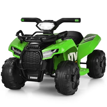 Costway 6V Kids ATV Quad Electric Ride On Car Toy Toddler w/LED Light&MP3 Green
