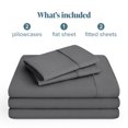 thumbnail image 2 of Bare Home Premium 1800 Collection 5-Piece Bed Sheet Set, Split King, Gray, 2 of 10