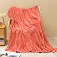 thumbnail image 2 of Oversized Cooling Quilt Wave Design Temperature Regulating 79x59in Double Layer Blanket Orange, 2 of 6