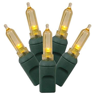Vickerman Vickerman 100 Yellow Italian LED Light on Green Wire 34' Christmas Light Strand