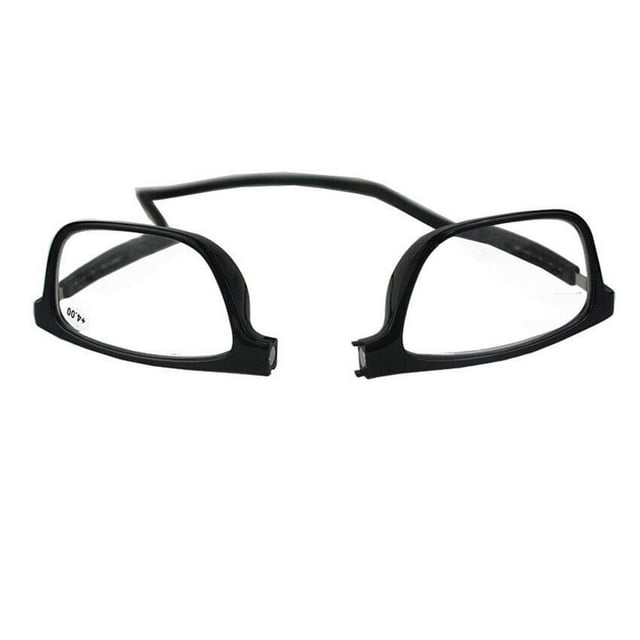 NEW Magnetic Click Connect Reading Glasses Reader Folding Neck Hang Soft Rope, 2.50strength