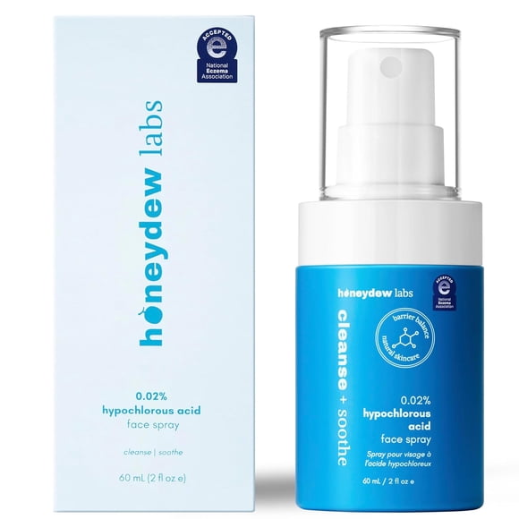 Honeydew Labs - Hypochlorous Acid Spray - Gentle Skin Toner - Cleansing & Soothing, Safe to use on Eczema - Sensitive Face - Pre and Post Workout (60 mL/2 fl Oz)