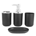 thumbnail image 1 of Rbaofujie Bathroom Storage Organizer 4 Piece Bathroom Accessory Set with Soap Dispenser Pump, Toothbrush, Tumbler and Soap Dish Tool Storage Organizer, 1 of 6