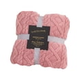 thumbnail image 4 of Cable Knit Throw Blanket Lightweight Plush Soft Ice Blanket Breathable Temperature Controlled Air Conditioning Blanket In Summer Suitable for Constant Temperature Blanket In Air Conditioned Room, 4 of 9