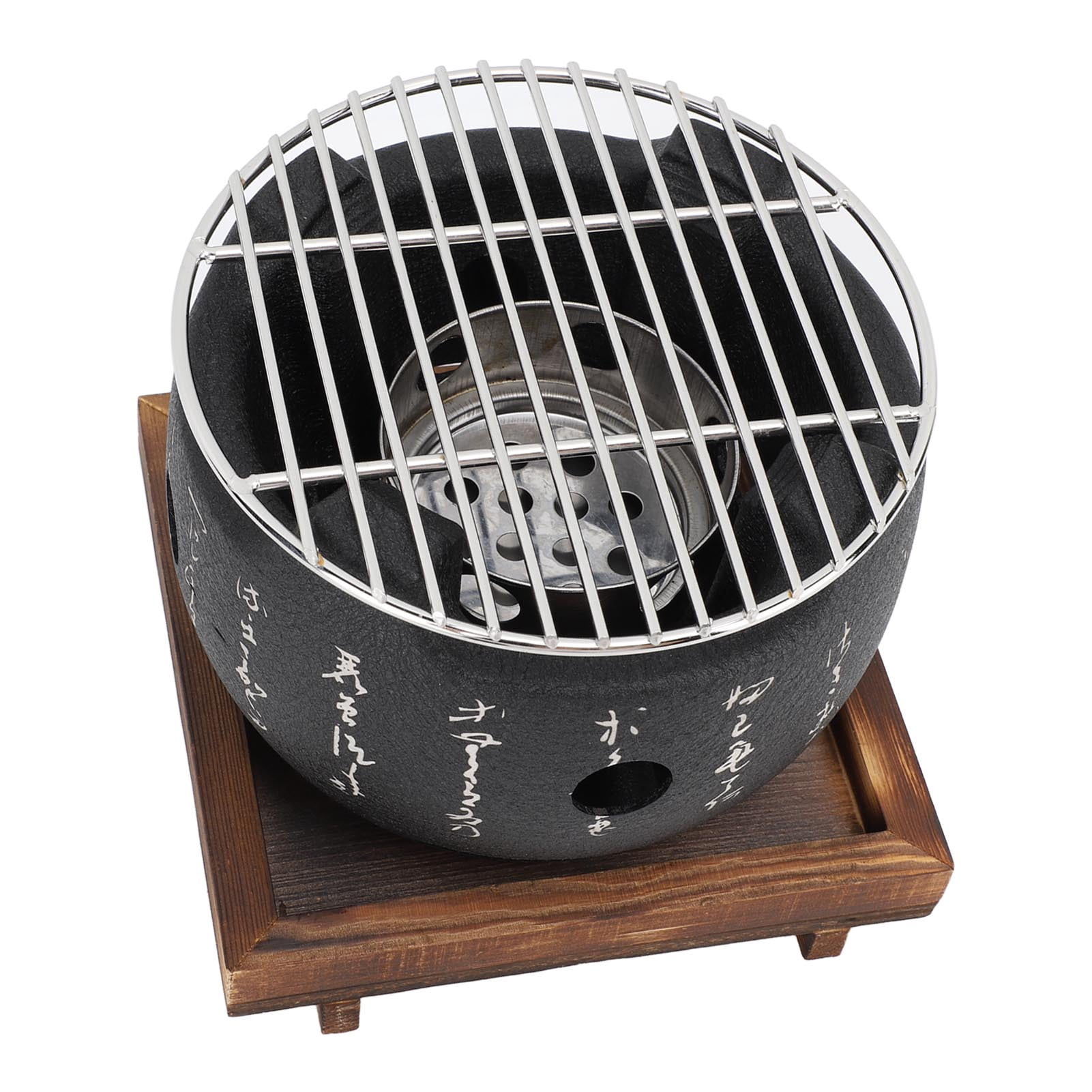 Mini BBQ Grill, Quick Heating Portable Japanese Style Grill Even Heating Mini BBQ Grill with Round Food Charcoal Stove Suitable for Families