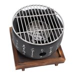 Mini BBQ Grill, Quick Heating Portable Japanese Style Grill Even Heating Mini BBQ Grill with Round Food Charcoal Stove Suitable for Families