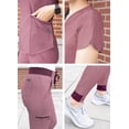 thumbnail image 3 of Adar Pro Heather Modern Athletic Scrub Set For Women - Modern V-Neck Scrub Top & Yoga Jogger Scrub Pants, 3 of 7