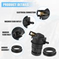 thumbnail image 3 of Unique Bargains Car Windshield Washer Motor Pump Replacement Fit for HONDA CIVIC 2006-2011 Black, 3 of 6
