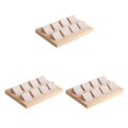thumbnail image 4 of kurtrusly Wood Earring Card Holder w/ Tray Jewelry Display for Accessory 8 Pair Cream 3Set, 4 of 6