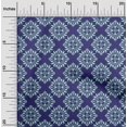 thumbnail image 2 of oneOone Polyester Spandex Blue Fabric Asian Suzani Sewing Craft Projects Fabric Prints By Yard 56 Inch Wide, 2 of 5