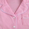 thumbnail image 4 of Ensembles de Pyjama pour Enfants Couleur Unie Manches Courtes Bouton Haut Short, 4 of 6