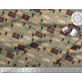 thumbnail image 3 of Soimoi Modal Satin Fabric Hat,Car & Suitcase Travel Decor Fabric Printed Yard 42 Inch Wide, 3 of 3