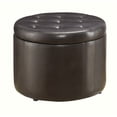 thumbnail image 4 of Convenience Concepts Designs4Comfort Round Ottoman in Espresso Faux Leather, 4 of 5