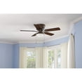 thumbnail image 2 of Hugger 44 inch Oil Rubbed Bronze Dome Style LED Bulb Flush Mount Indoor Ceiling Fan with Light Kit, 2 of 5