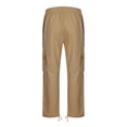 thumbnail image 4 of RKSTN Mens Cargo Pants Relaxed Fit Sport Pants Jogger Sweatpants Drawstring Outdoor Patchwork Trousers with Pockets, 4 of 5