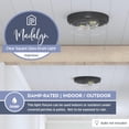 thumbnail image 2 of Prominence Home Madalyn 13" Flush Mount Ceiling Light, Clear Drum Glass, Bronze, 2 of 10