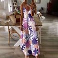thumbnail image 1 of Lenago Robe de Pâques Grande Taille pour Femmes Mode Taille Mi-Haute Col en V Sans Manches Rayée Slim Plage Longue Robe Été Plage en Solde, 1 of 5