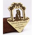 thumbnail image 3 of Custom Engraved Wooden Magnet Personalized Gift 10 Rustic Wedding Save The Date Wooden Magnet, 3 of 4