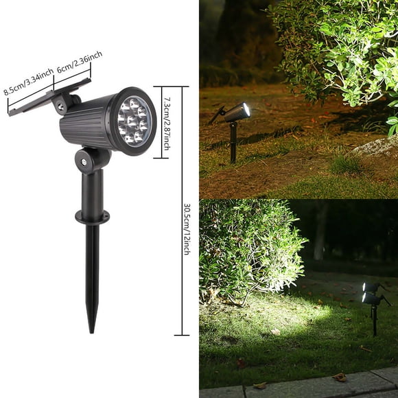 Fareti Solar Lights Outdoor Waterproof LED Solar Powered Garden Yard Spot Solar Lights for Outside Landscape