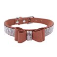 thumbnail image 1 of pitrice Bling Crystal Cat Collar Metal Adjustable Puppy Bow Tie Rhinestone Soft Collars Pet Supplies for Small Medium Dogs, 1 of 3