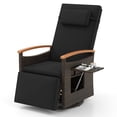 thumbnail image 2 of Costway Outdoor 360° Swivel Rattan Recliner Chair Patio Wicker Chaise Lounge Chair Black, 2 of 9