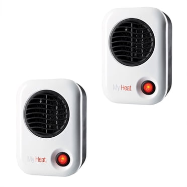 Lasko 101 MyHeat Chauffage d'Appoint Électrique Personnel Portable en Céramique 200 W (Lot de 2)