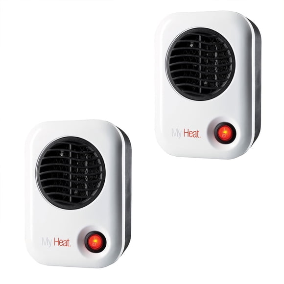 Lasko 101 MyHeat Chauffage d'Appoint Électrique Personnel Portable en Céramique 200 W (Lot de 2)