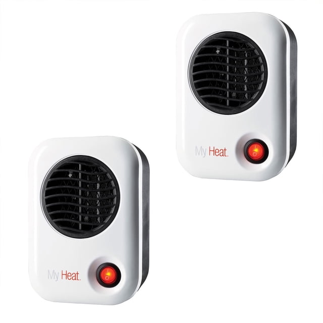 Lasko 101 MyHeat Portable Personal Electric 200W Ceramic Space Heater (2 Pack)