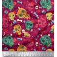 thumbnail image 1 of Soimoi Rayon Fabric Dot,Bone & Skull Fabric Prints by Yard 56 Inch Wide, 1 of 3
