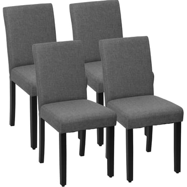 FDW Dining Chairs Set of 4 Dining Room Chairs Kitchen Elegant Design Modern Fabric Upholstered Fabric Grey