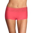 thumbnail image 1 of Maidenform Shorty en Coton pour Femmes avec Dentelle - Article à Succès, 5, Rouge Claret, 1 of 1