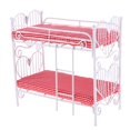 thumbnail image 1 of Mini Metal Crafted Bunk Bed Furniture Model with Plaid Mattress, 1 of 8