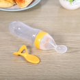 thumbnail image 1 of Qiilu 1Pc 90mL Silicone Baby Toddler Feeding Bottle with Spoon Fresh Food Cereal Squeeze Feeder Hot , Baby Food Feeder Bottle, Baby Cereal Feeding Bottle, 1 of 3