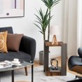 thumbnail image 2 of Costway 2PCS 2 Tier Sofa Side End Table Storage Shelf Small Spaces Living Room Bedroom, 2 of 8