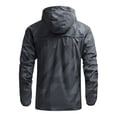 thumbnail image 3 of RXIRUCGD Men's Casual Loose Fitting Long Sleeved Zippered Hooded Jacket, Dark Gray, Size: 5XL, 3 of 8