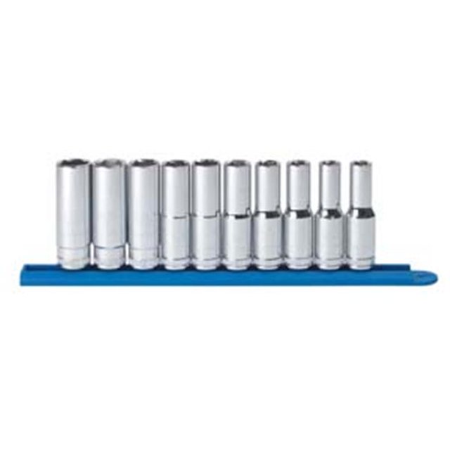 Apex Tool Kd80704 10 Pc..5 In. Dr. 6Pt.Deep Metric Socket Set