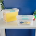 thumbnail image 2 of Sterilite Medium Nesting ShowOffs, Stackable Storage Bin with Latch Lid, 18 Pack, 2 of 10