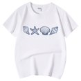 thumbnail image 5 of PMVFHDE Hauts pour Filles Basiques pour Filles Hauts d'Été Tendance Hauts à Manches Courtes pour Filles T-Shirt Décontracté Imprimé Col Rond T-Shirt Décontracté Blanc, 3-4 Ans, 5 of 5