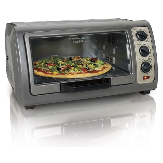 Four grille-pain à convection Easy Reach® Hamilton Beach, capacité 6 tranches, avec porte escamotable (31126D)