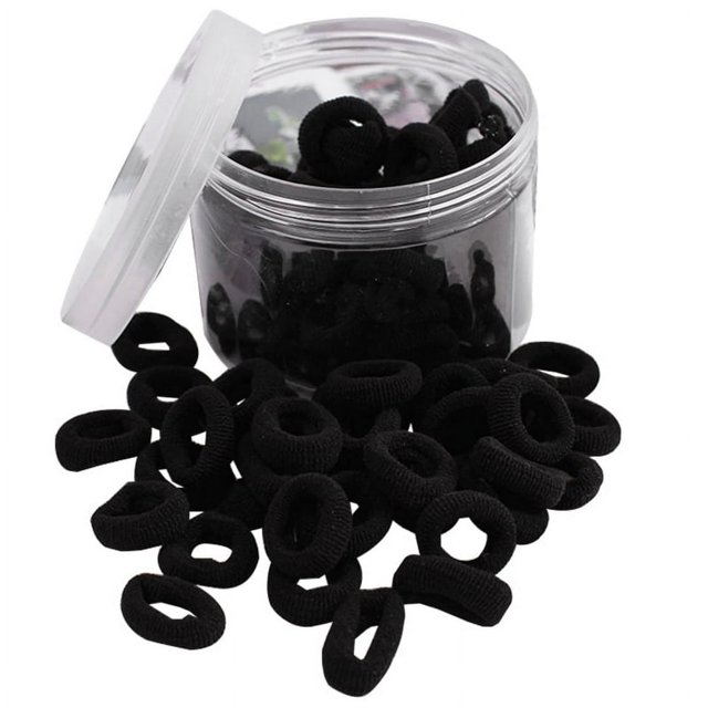 100PCS Kids Ponytail Holders Solid Color Hair Ties Elastic Hair Bands with Box